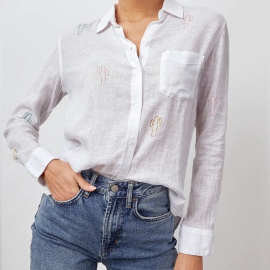 Rails Cacti Linen Shirt *** Euc